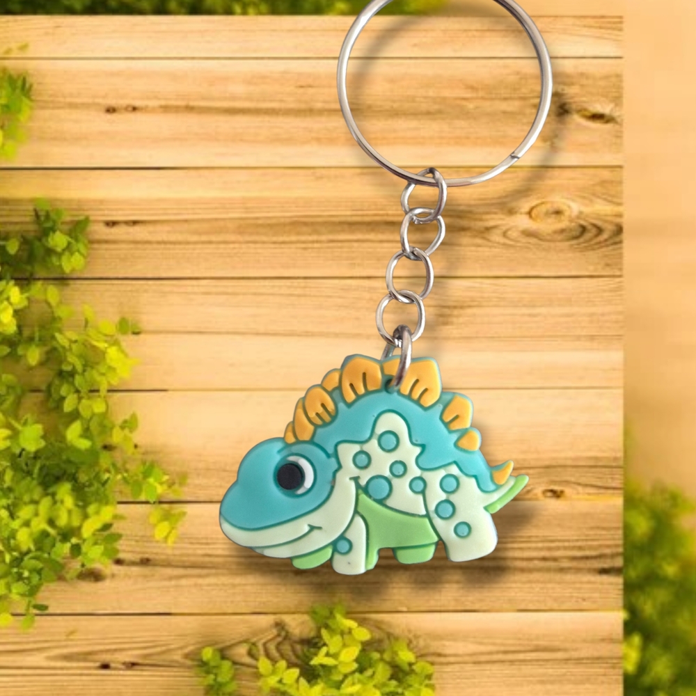 Dinosaur Designs Blue Green Dinosaur Key & Card Holder Charm